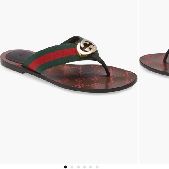 Kika GG Web Flip Flop (Women) Size 39.5 - Picture 1 of 14